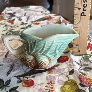 Vintage  McCoy Pottery Pine Cone pattern open sugar bowl